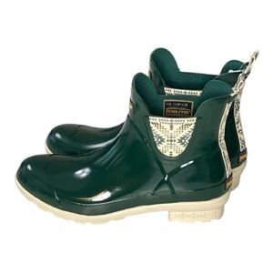 Pendleton Smith Rock Gloss Chelsea Rain Boots Green US Women’s Size  8 NWOB